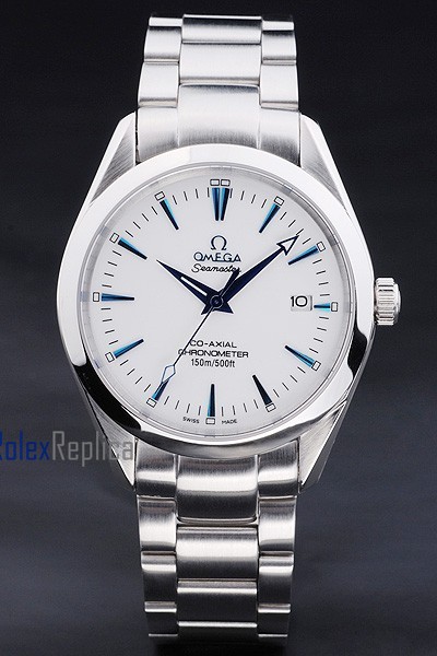 Omega replica seamaster co-axial acciaio white dial imitazione copia