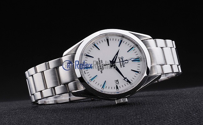 Omega replica seamaster co-axial acciaio white dial imitazione copia - immagine 4