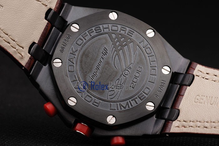 audemars piguet replica chrono offshore singapore GP2008 dial panda strip leather imitazione copia - immagine 7