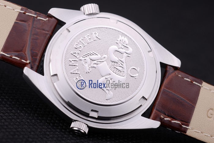 Omega replica seamaster co-axial lady brown strip leather imitazione copia - immagine 8