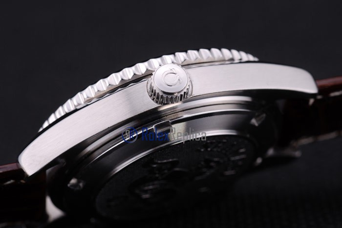 Omega replica seamaster co-axial lady brown strip leather imitazione copia - immagine 10