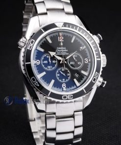 Omega replica seamaster co-axial chrono acciaio black dial imitazione copia