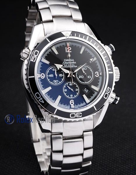 Omega replica seamaster co-axial chrono acciaio black dial imitazione copia