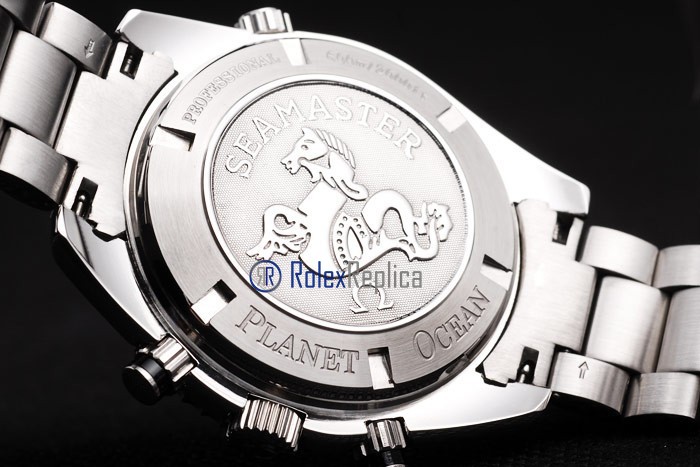 Omega replica seamaster co-axial chrono acciaio black dial imitazione copia - immagine 7