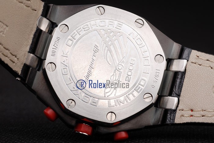 audemars piguet replica chrono offshore singapore GP2008 red strip leather imitazione copia - immagine 10