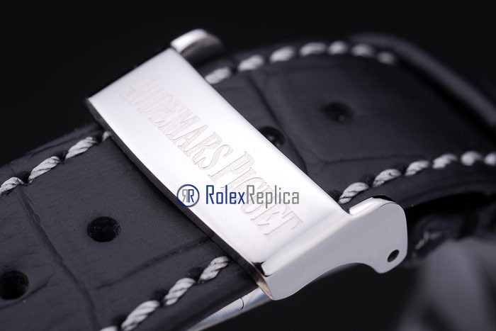 audemars piguet replica royal oak jumbo blu dial strip leather imitazione copia - immagine 7