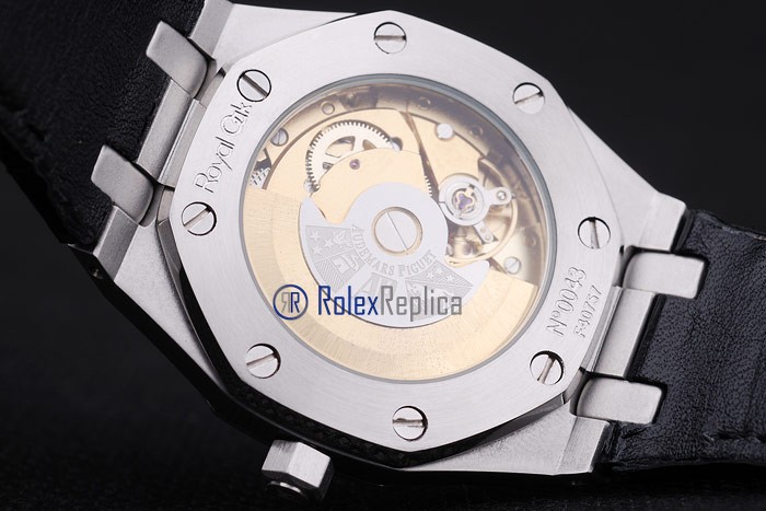 audemars piguet replica royal oak jumbo blu dial strip leather imitazione copia - immagine 10