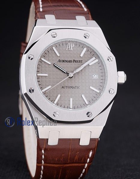 audemars piguet replica royal oak jumbo agentèè strip leather imitazione copia - immagine 3