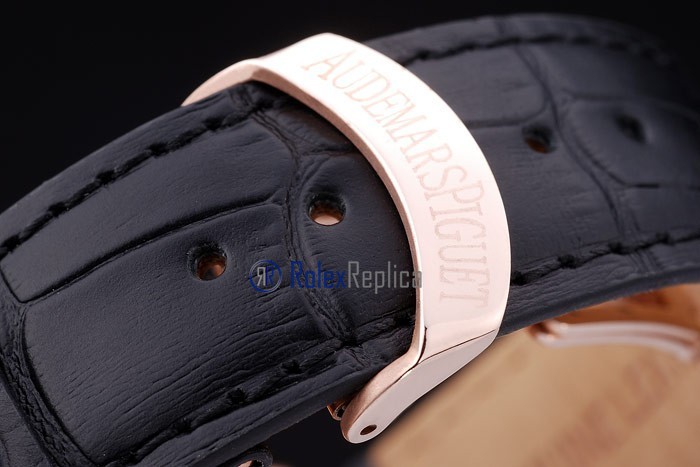 audemars piguet replica chrono tourbillon rose gold strip leather imitazione copia - immagine 7