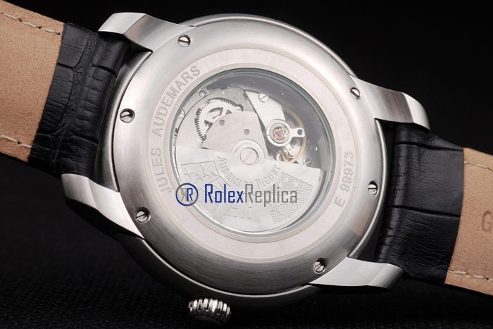 audemars piguet replica black dial strip leather imitazione copia - immagine 2