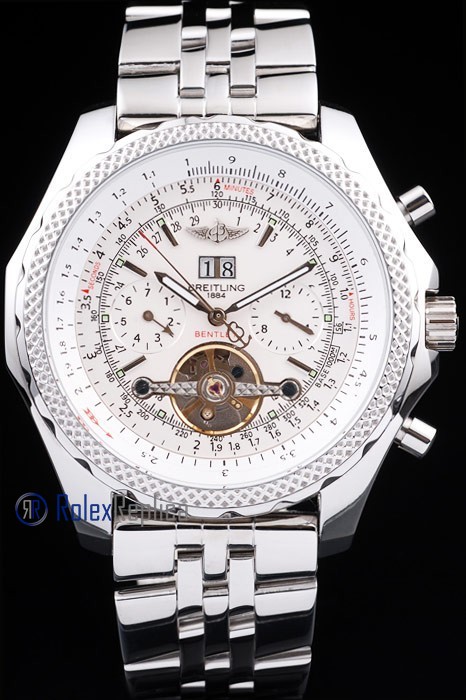 Breitling replica chrono acciaio navitimer tourbillon white dial imitazione copia - immagine 2