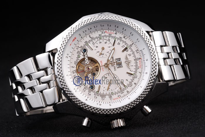 Breitling replica chrono acciaio navitimer tourbillon white dial imitazione copia - immagine 5