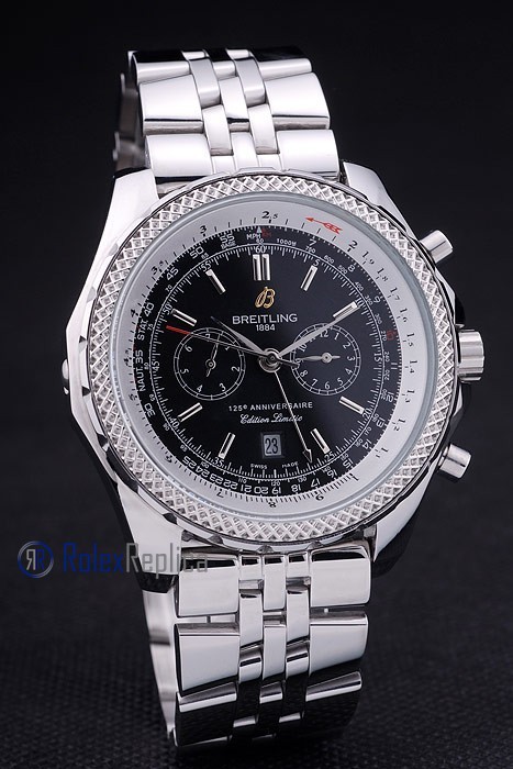 Breitling replica chrono acciaio navitimer black dial imitazione copia - immagine 2