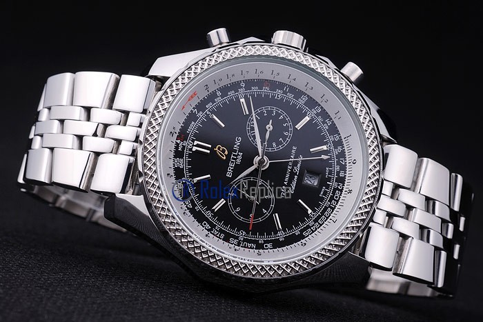 Breitling replica chrono acciaio navitimer black dial imitazione copia - immagine 4