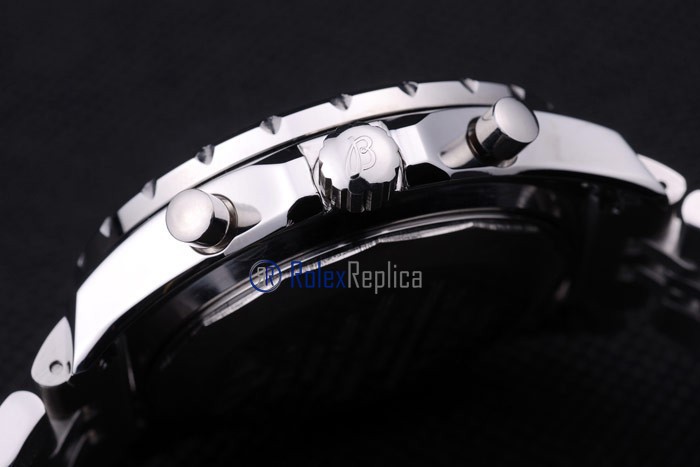 Breitling replica chrono acciaio navitimer black dial imitazione copia - immagine 7