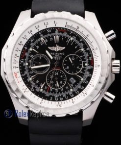 Alternative view of Breitling replica chrono navitimer strip rubber black dial imitazione copia
