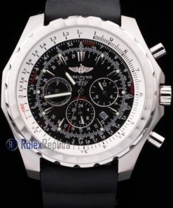 Breitling replica chrono navitimer strip rubber black dial imitazione copia