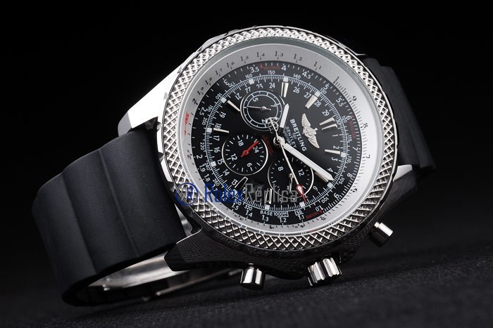 Breitling replica chrono navitimer strip rubber black dial imitazione copia - immagine 7
