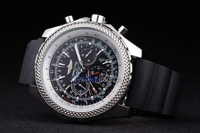 Breitling replica chrono navitimer strip rubber black dial imitazione copia - immagine 8