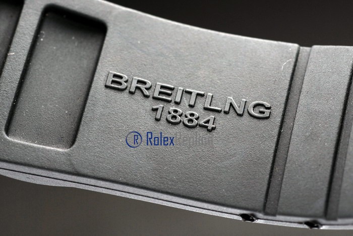 Breitling replica chrono navitimer strip rubber black dial imitazione copia - immagine 9