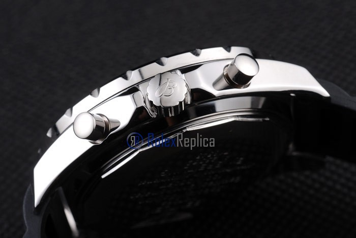 Breitling replica chrono navitimer strip rubber black dial imitazione copia - immagine 10