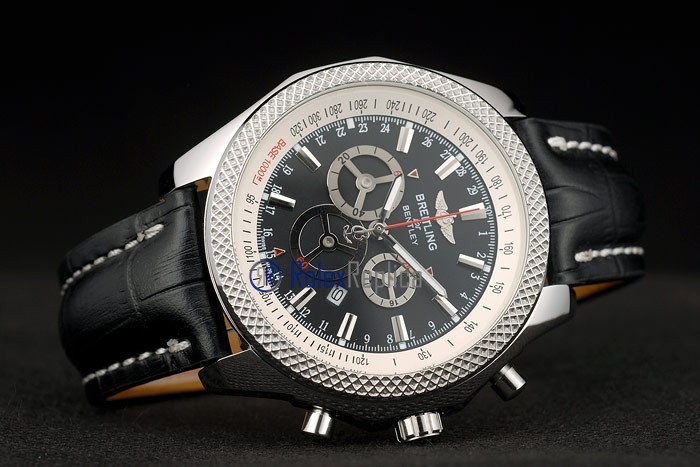 Breitling replica chrono navitimer strip leather black dial imitazione copia - immagine 6