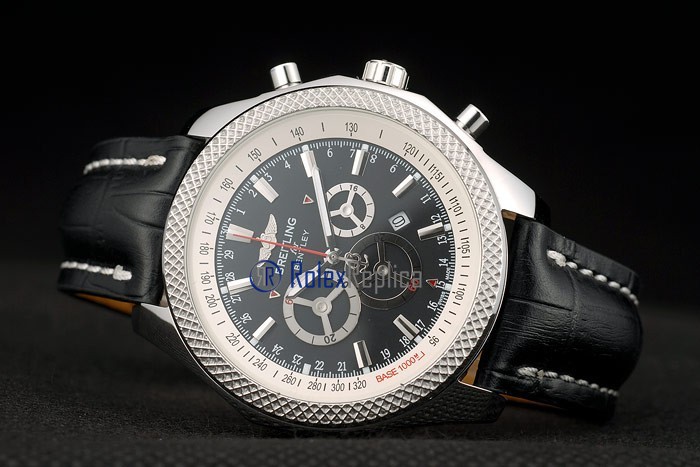 Breitling replica chrono navitimer strip leather black dial imitazione copia - immagine 7