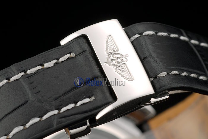 Breitling replica chrono navitimer strip leather black dial imitazione copia - immagine 8