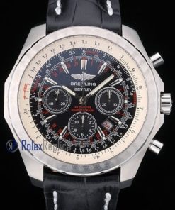Breitling replica chrono navitimer strip leather black dial imitazione copia
