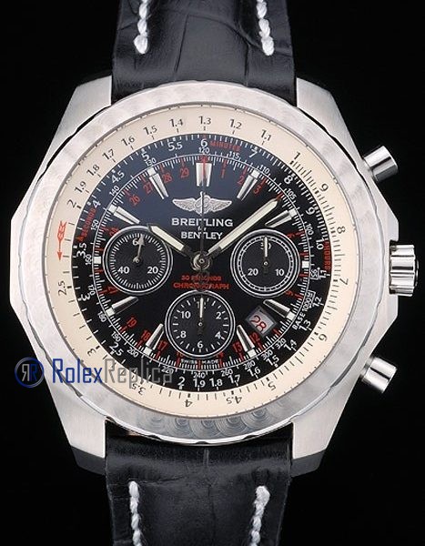 Breitling replica chrono navitimer strip leather black dial imitazione copia