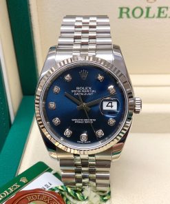 Rolex replica datejust 116234 blue brillanti jubilèè