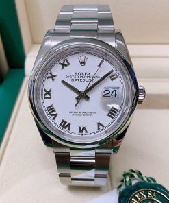 Rolex replica datejust 126200 white oyster roman