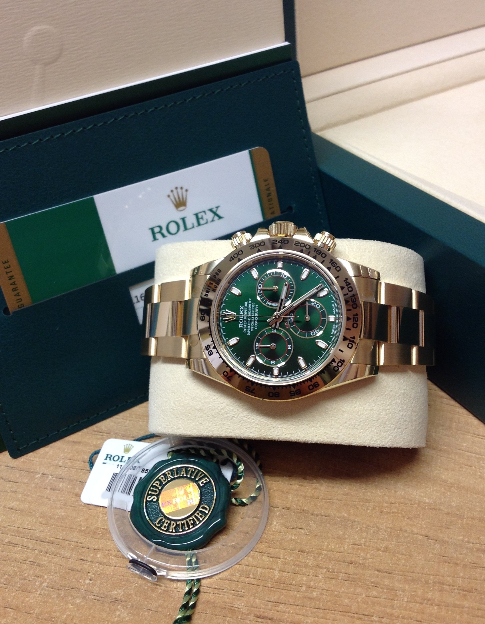 Rolex replica daytona 116508 green dial - immagine 8