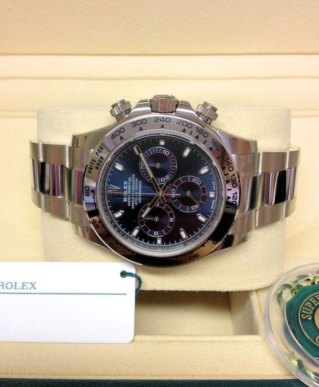 rolex replica daytona crono blue dial orologio replica copia imitazione - immagine 5