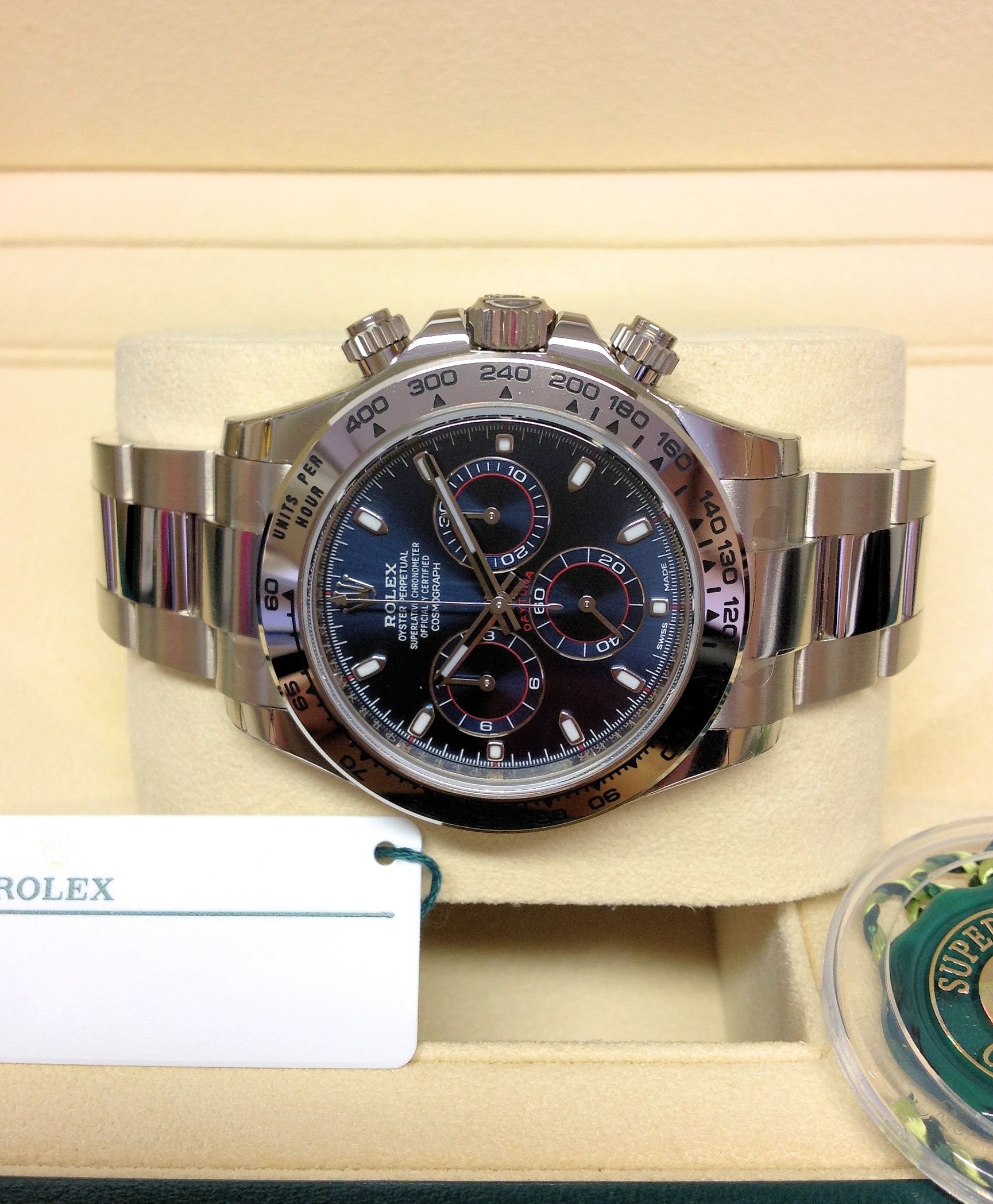 rolex replica daytona crono blue dial orologio replica copia imitazione - immagine 10