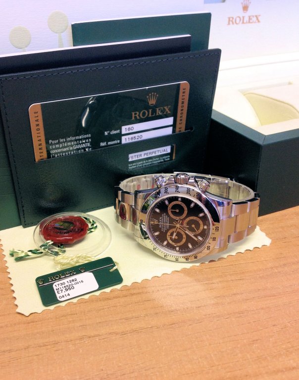 rolex replica daytona crono classic black dial orologio replica copia imitazione - immagine 5