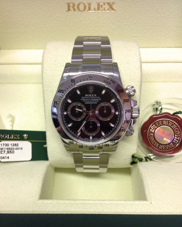 rolex replica daytona crono classic black dial orologio replica copia imitazione - immagine 6