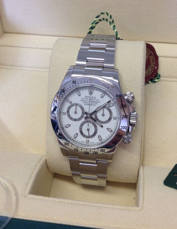 rolex replica daytona crono classic white dial orologio replica copia imitazione - immagine 2