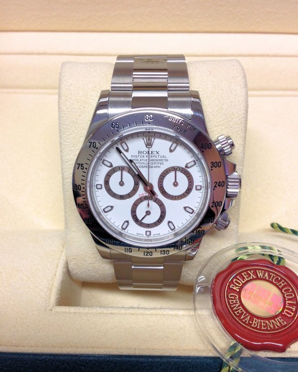 rolex replica daytona crono classic white dial orologio replica copia imitazione - immagine 5