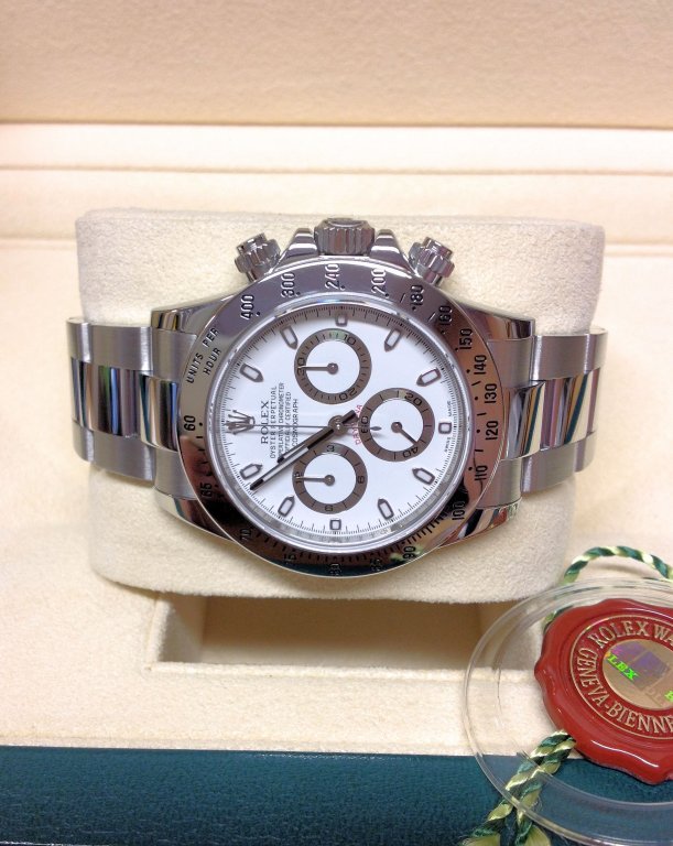 rolex replica daytona crono classic white dial orologio replica copia imitazione - immagine 7