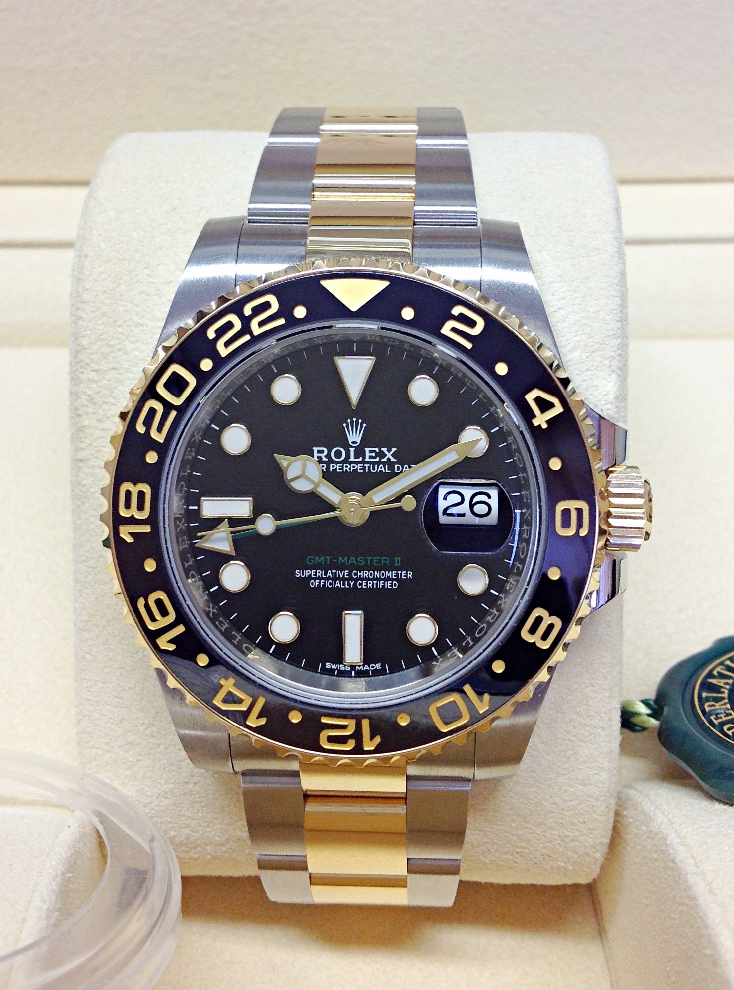 rolex replica GMT master II acciaio oro ceramica black dial orologio replica