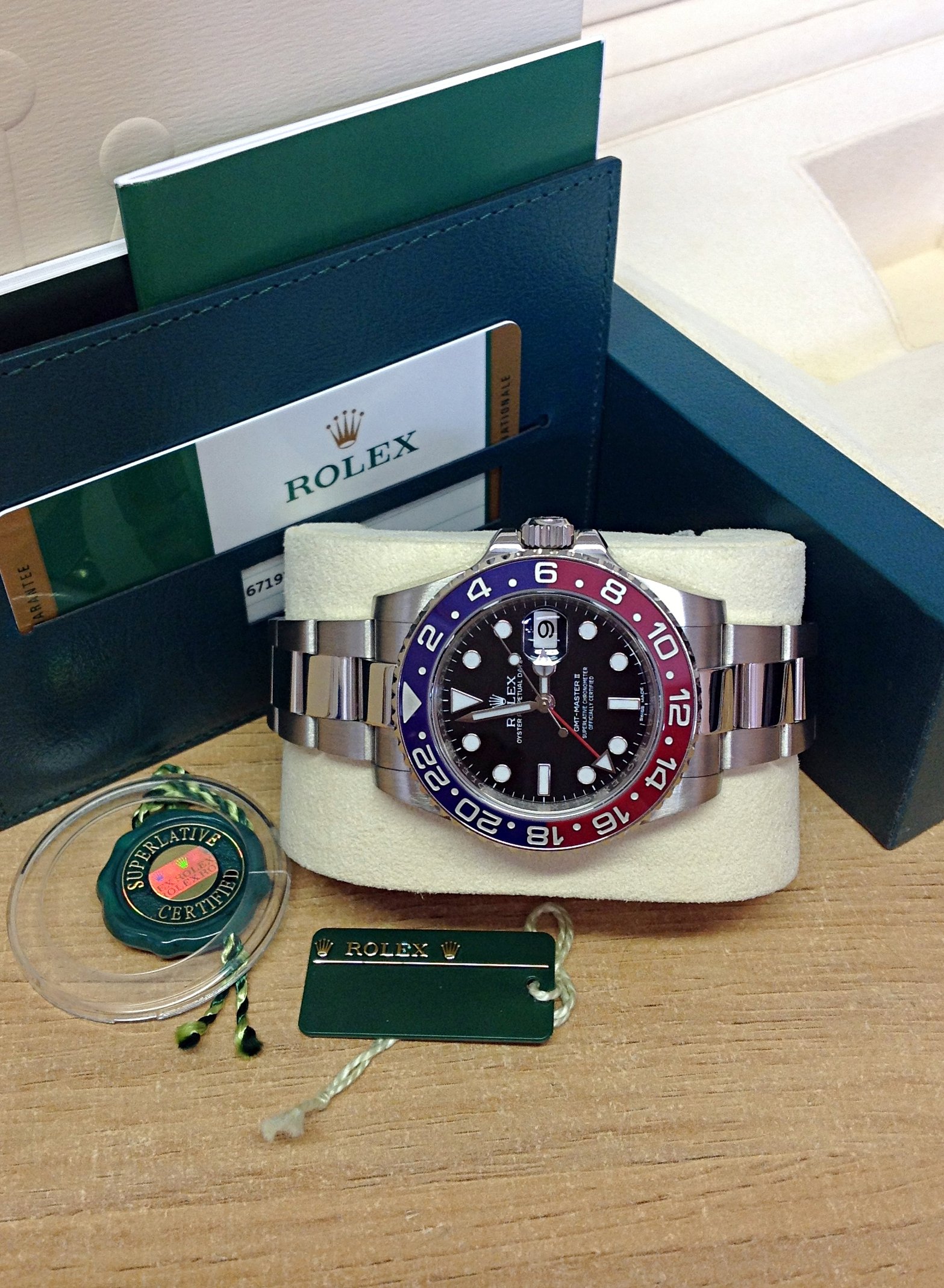 rolex replica GMT master II rosso blue ceramica orologio replica - immagine 4