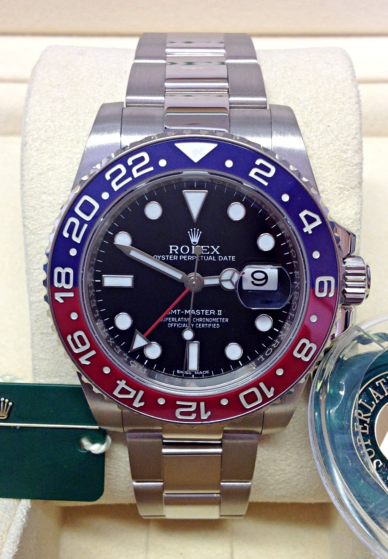 rolex replica GMT master II rosso blue ceramica orologio replica - immagine 7
