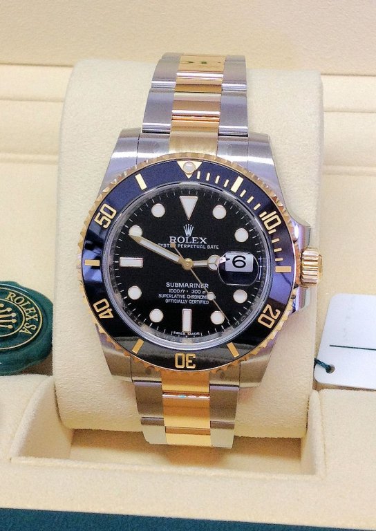 Rolex replica submariner acciaio-oro 116613LN black dial - immagine 2