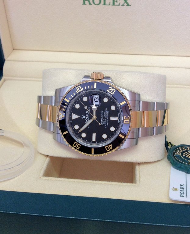 Rolex replica submariner acciaio-oro 116613LN black dial - immagine 5