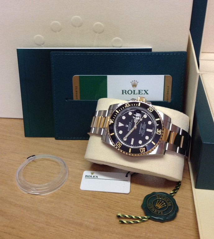 Rolex replica submariner acciaio-oro 116613LN black dial - immagine 3