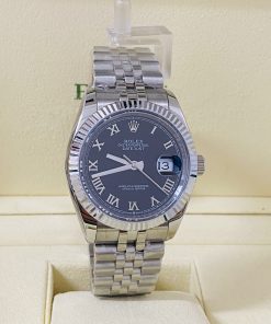 rolex replica datejust black roman orologio imitazione