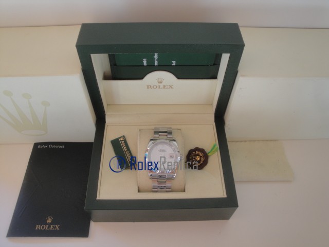 rolex replica datejust white roman oyster orologio imitazione - immagine 2