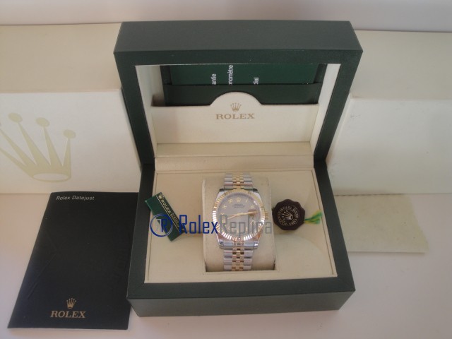 rolex replica datejust acciaio oro argento roman orologio imitazione - immagine 2