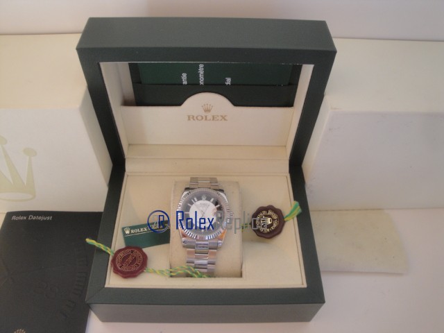 rolex replica datejust oyster bicolor black orologio imitazione - immagine 2